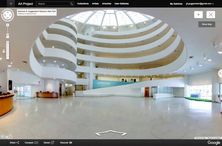 Flânez dans les allées du Musée Guggenheim de New-York avec Google Street View